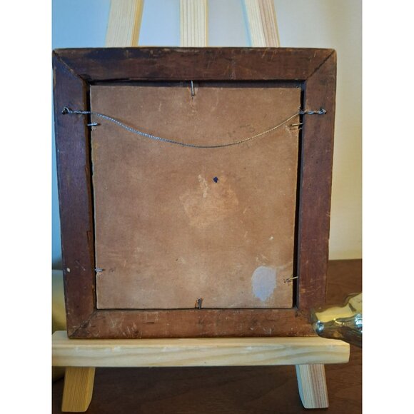 Framed Floral Oil Painting Signed FG Wooden Frame Red Purple Tulips Vintage - Picture 5 of 9